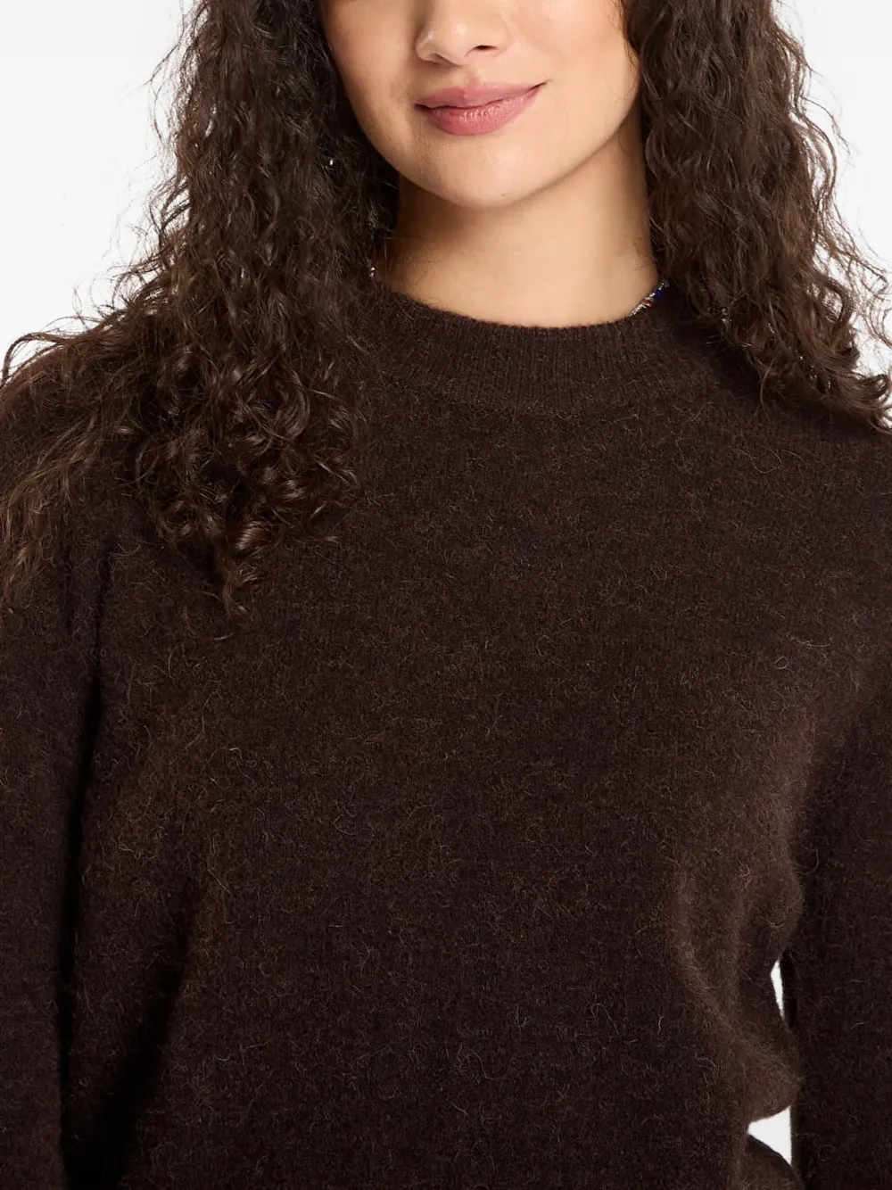 Samsoe & Samsoe Brushed-knit Sweater In Brown