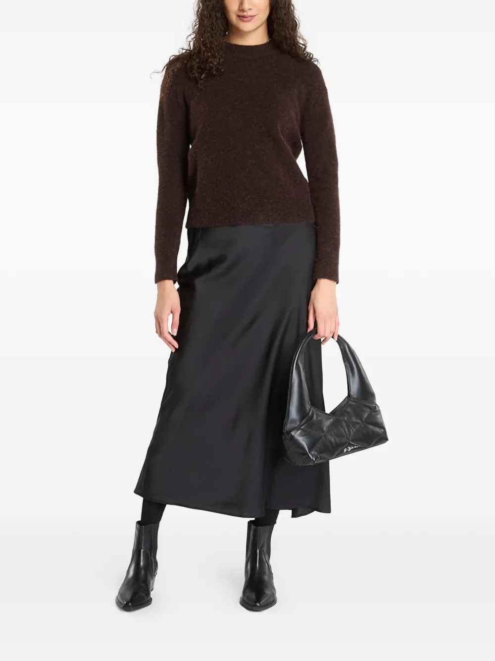 Samsoe & Samsoe Brushed-knit Sweater In Brown