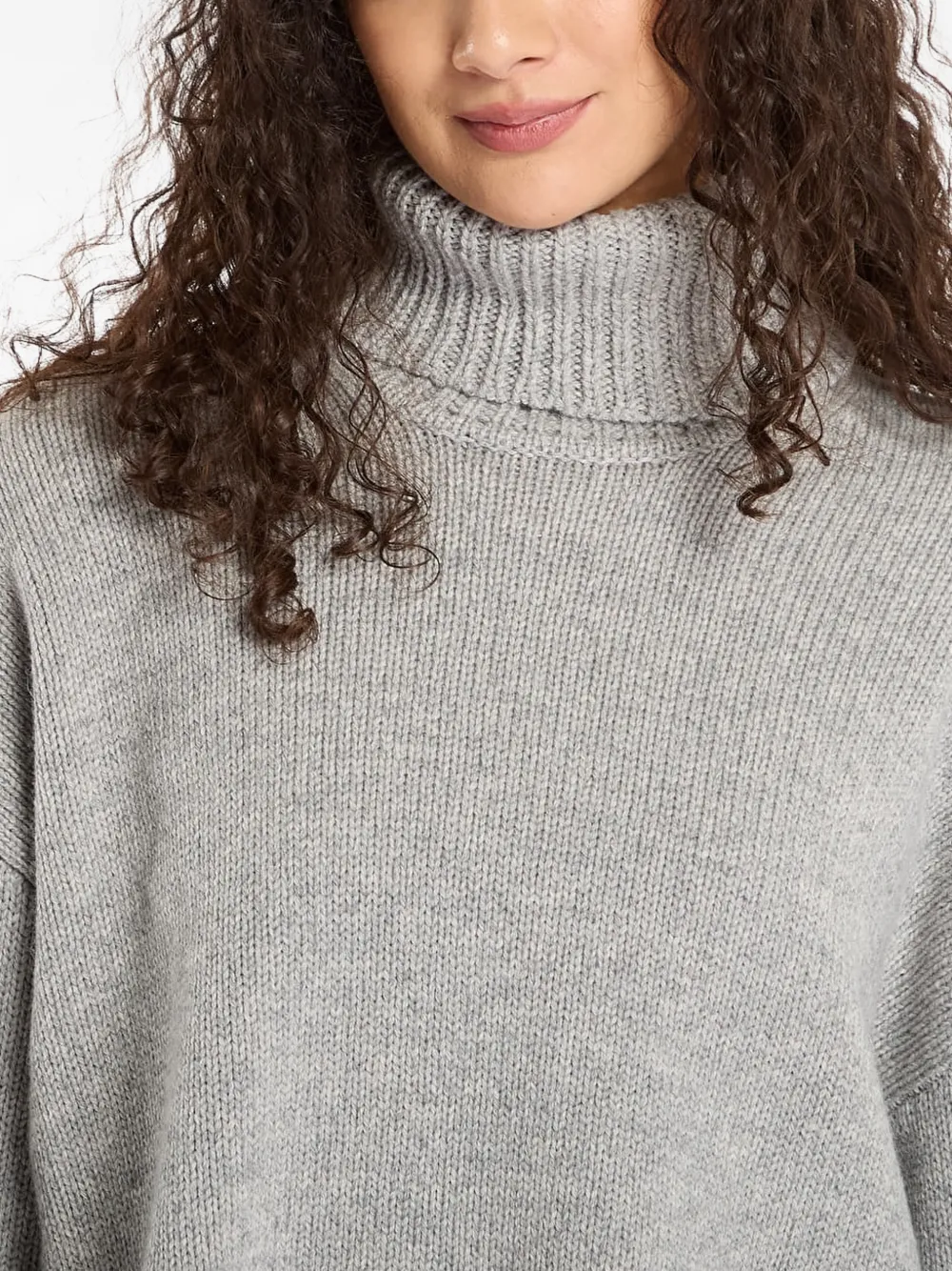Samsoe & Samsoe Sakeiku Turtleneck Sweater In Gray