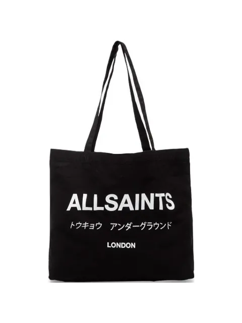 AllSaints Underground logo印花手提包