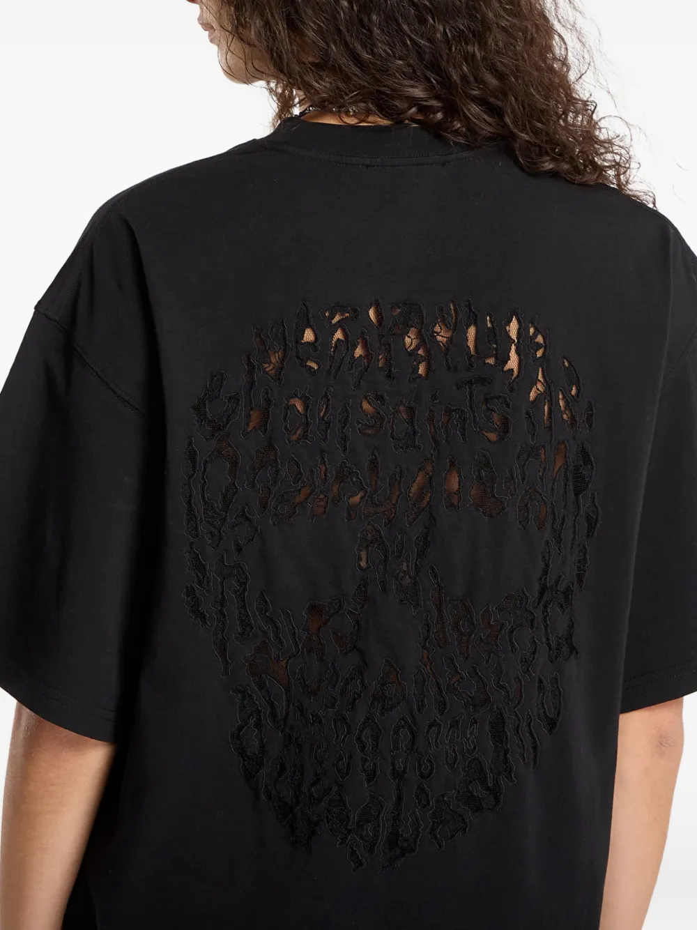 AllSaints Amelie T-shirt met doodskopprint Zwart