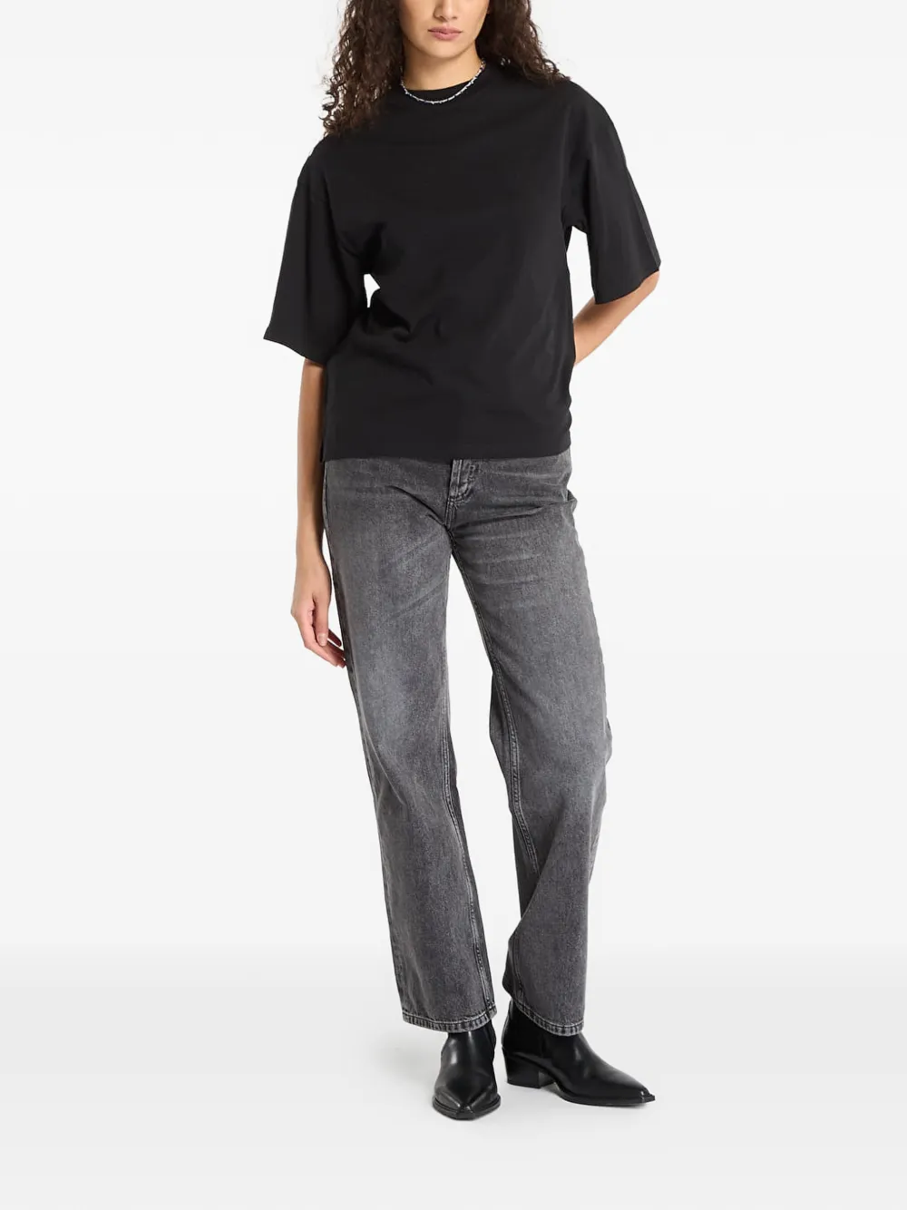 AllSaints Amelie T-shirt met doodskopprint Zwart