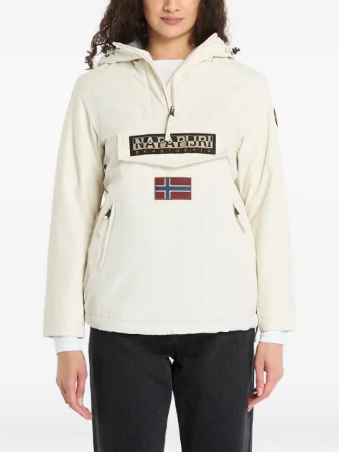Napapijri logo-patch hooded jacket