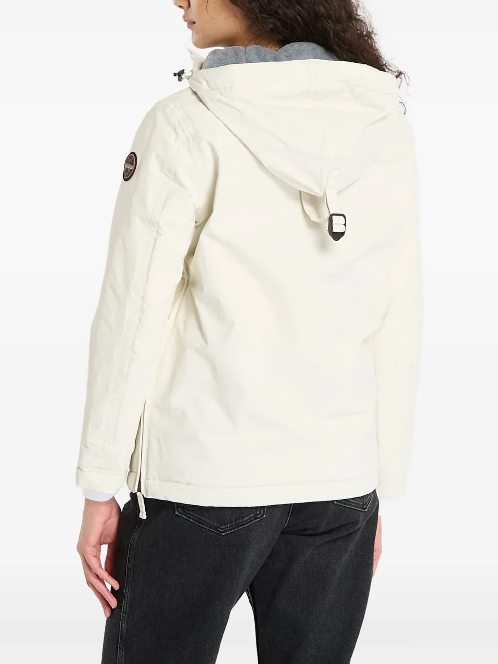 Napapijri Jack met capuchon en logopatch Beige