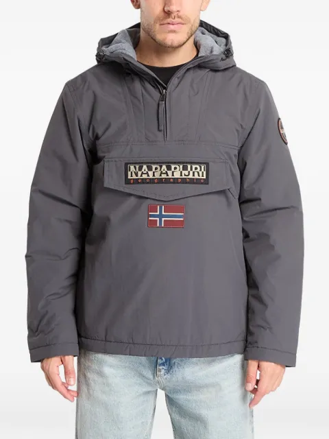 Napapijri logo-patch hooded jacket