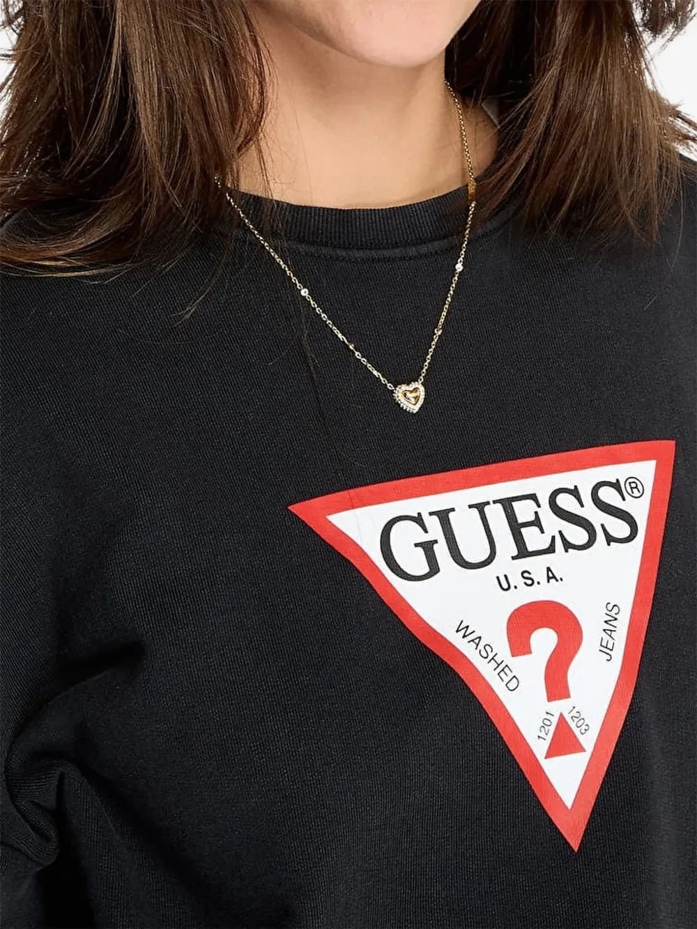 GUESS USA Sweater met logoprint Zwart