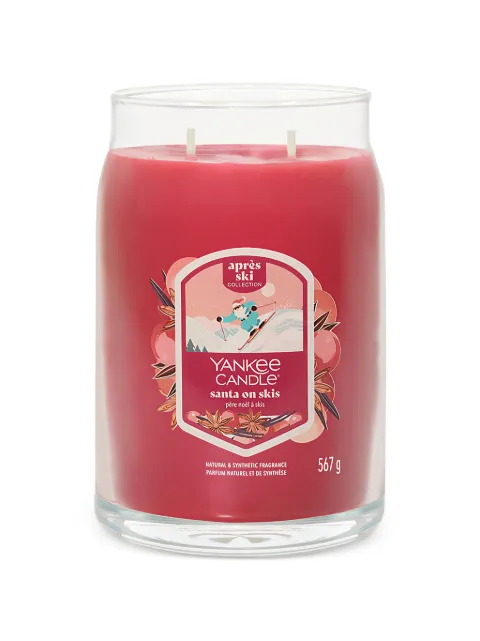 yankee candle vela Après Ski santa on skis