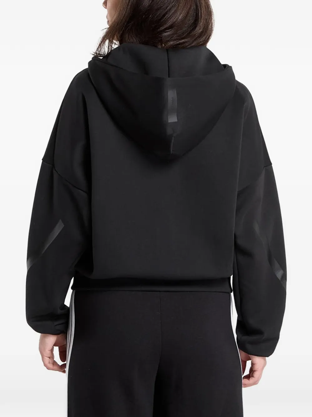 adidas Hoodie met logoprint en rits Zwart
