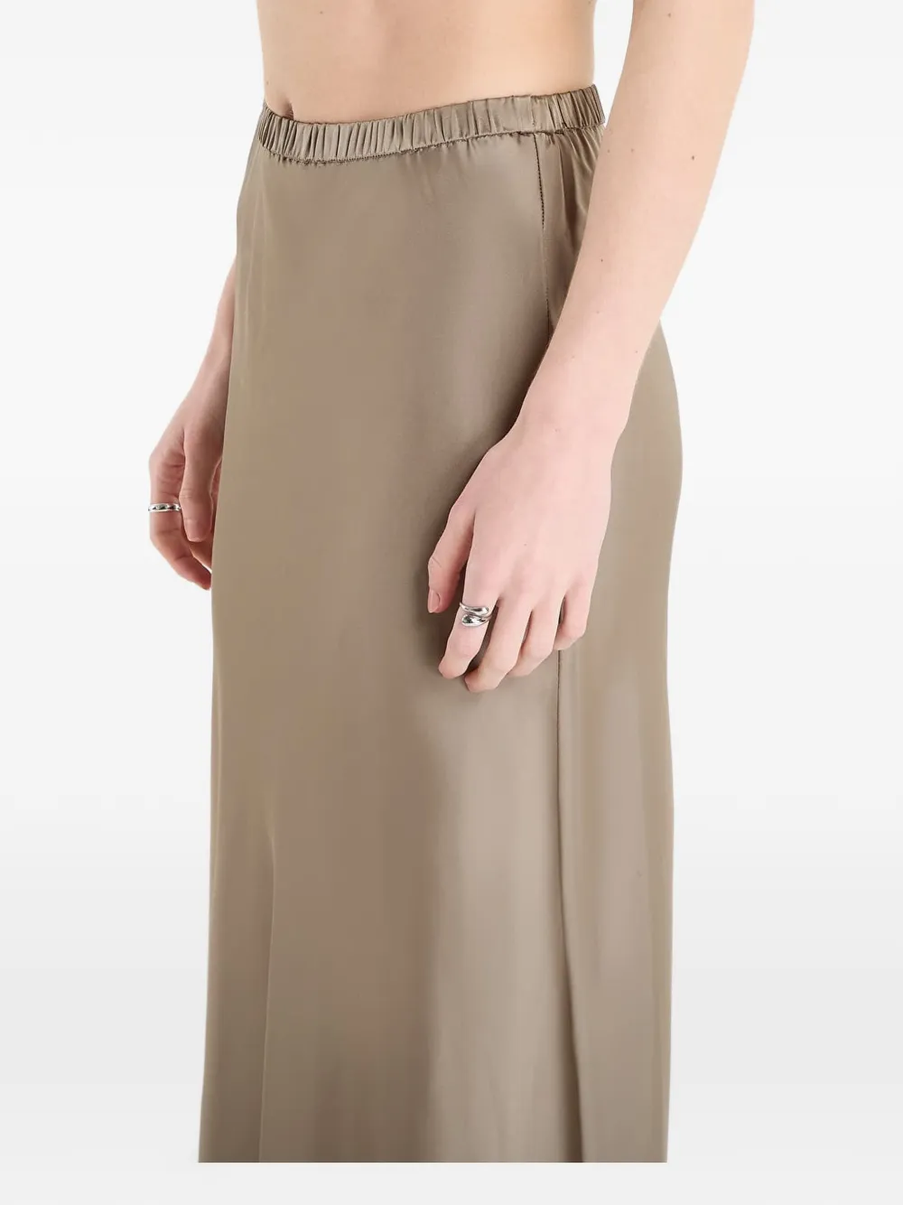 Samsoe & Samsoe Elasticated-waist Midi Skirt In Multi