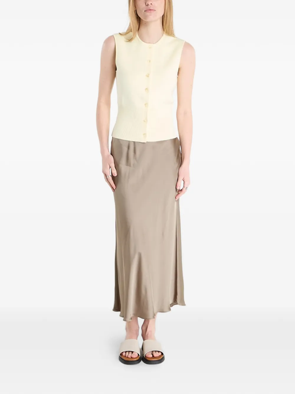 Samsoe & Samsoe Elasticated-waist Midi Skirt In Multi