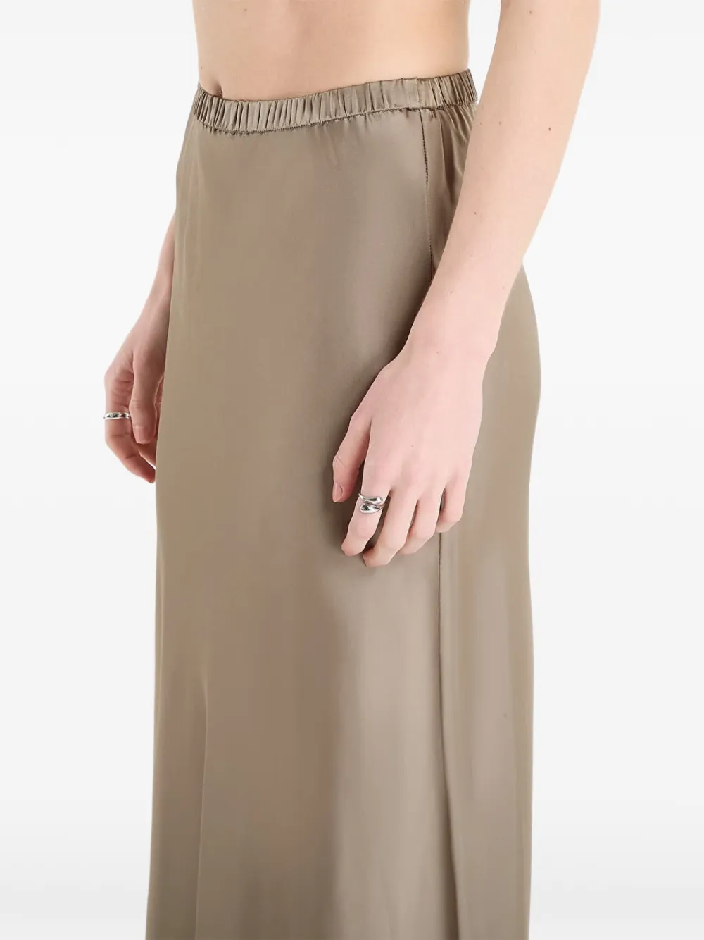  Samsoe Samsoe Falda Midi Con Cinturilla Elástica - Neutro 