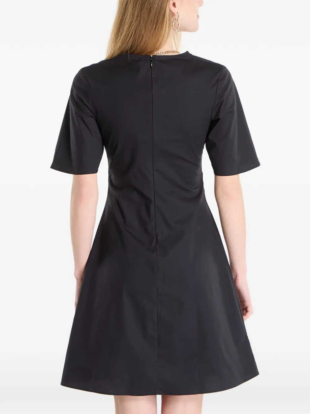  Samsoe Samsoe Vestido Sabrooke Corto Fruncido - Negro 