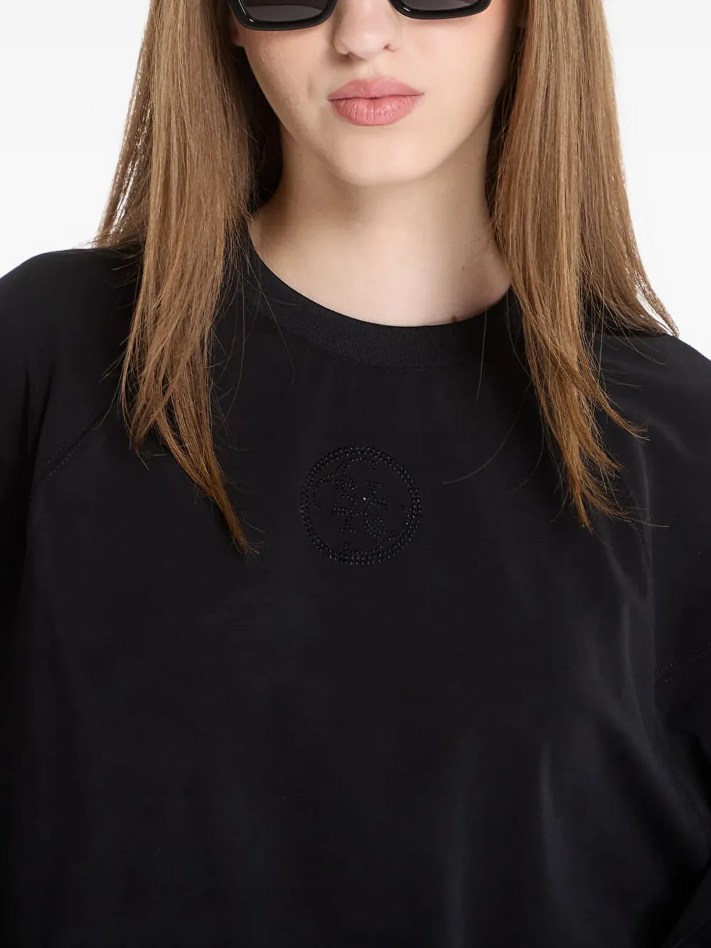 GUESS USA Top met pofmouwen Zwart