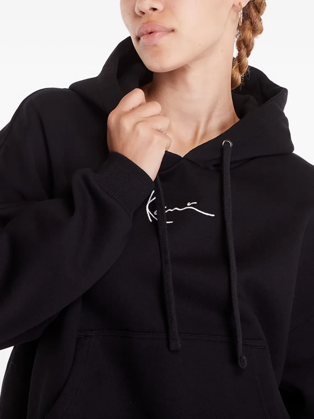 karl kani Hoodie met logodetail Zwart