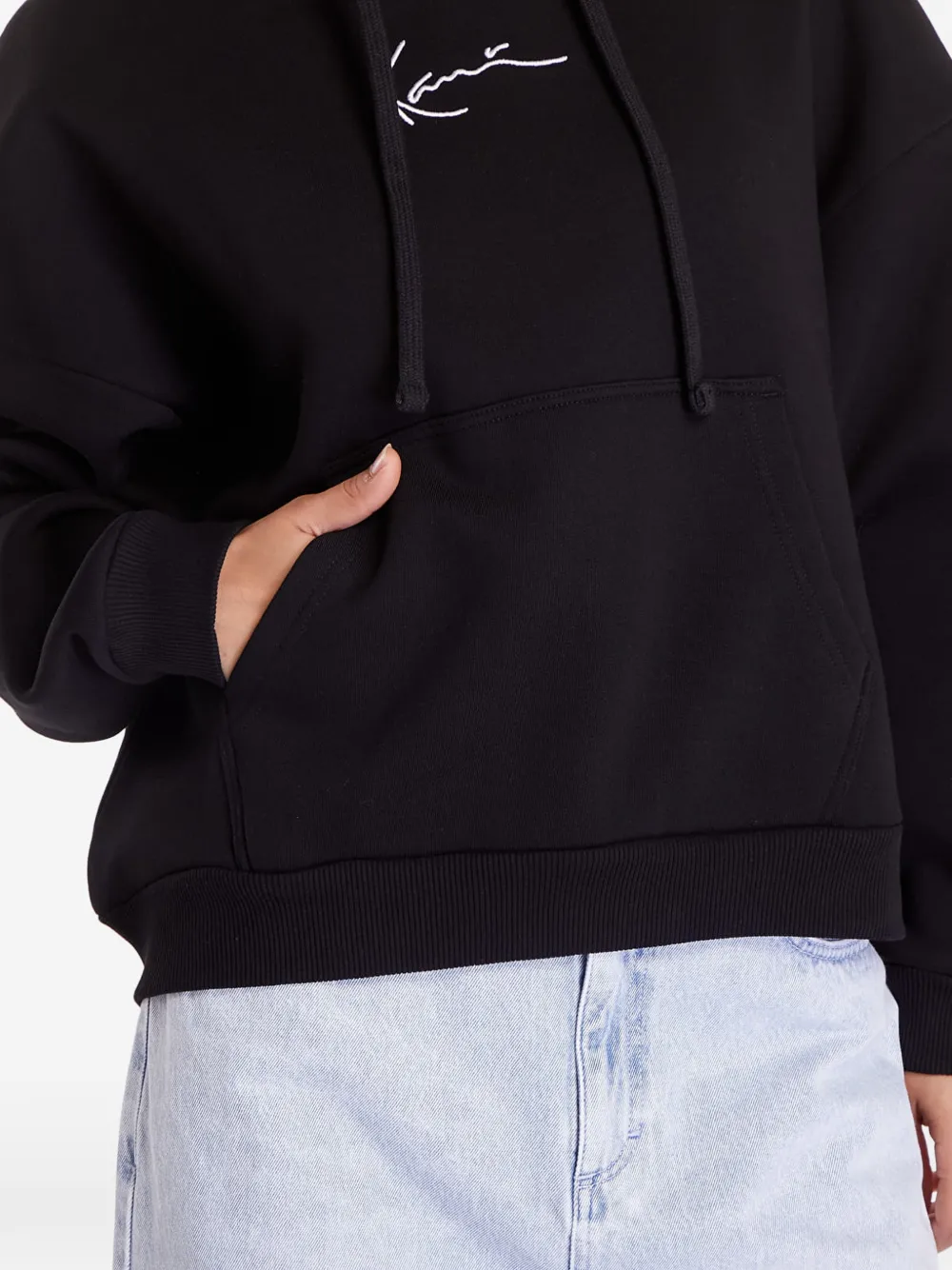 karl kani Hoodie met logodetail Zwart