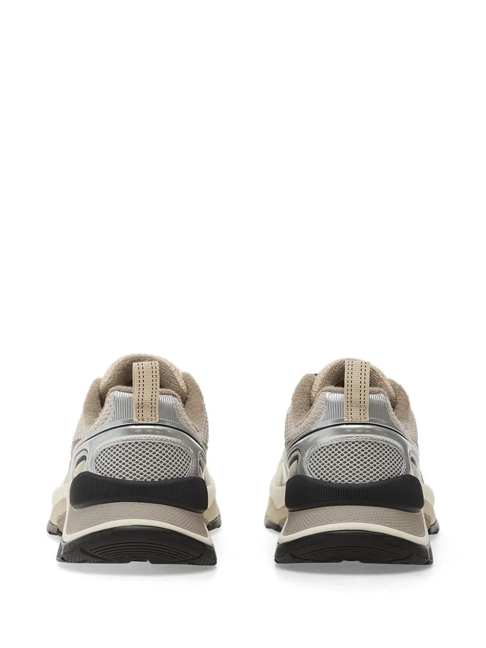 Ea7 Emporio Armani Sneakers met logopatch en mesh vlak Beige