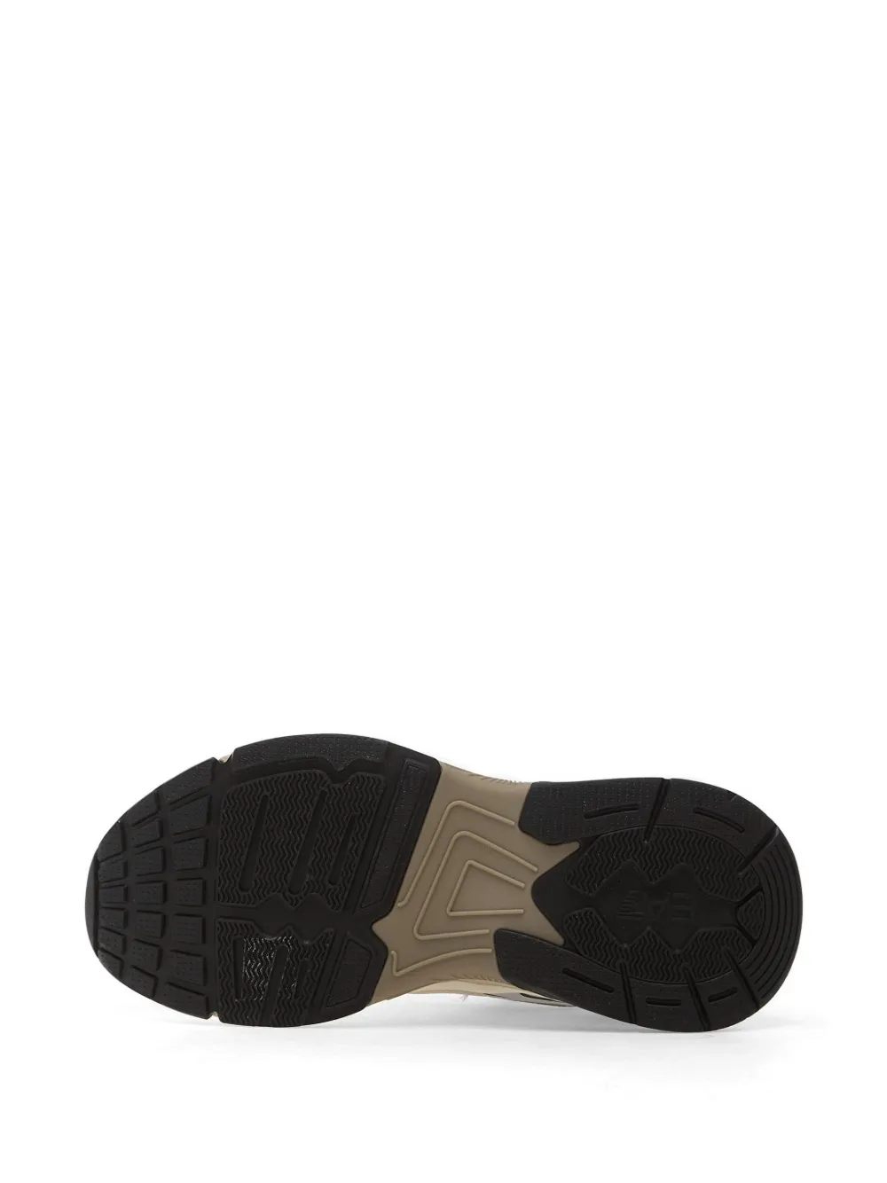 Ea7 Emporio Armani Sneakers met logopatch en mesh vlak Beige