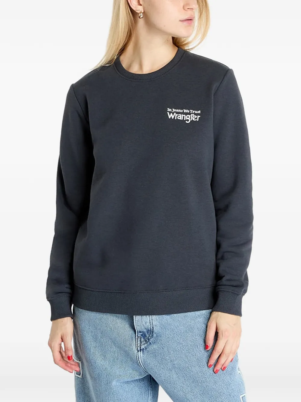 Wrangler Logo-print Sweater In Black