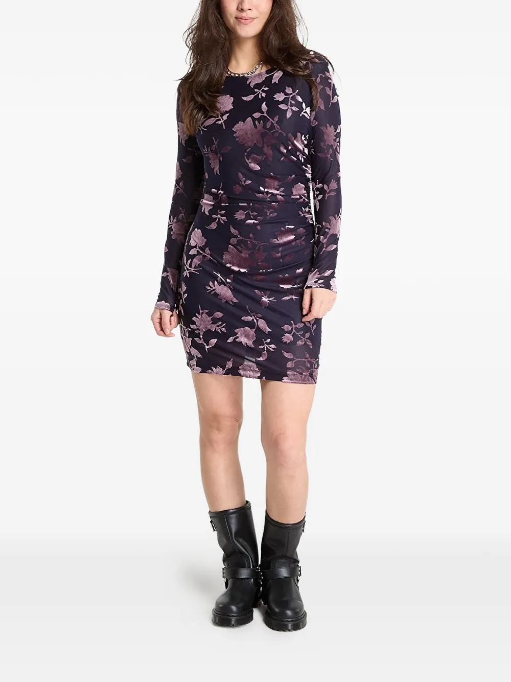 Desigual Jurk met bloemenprint Blauw