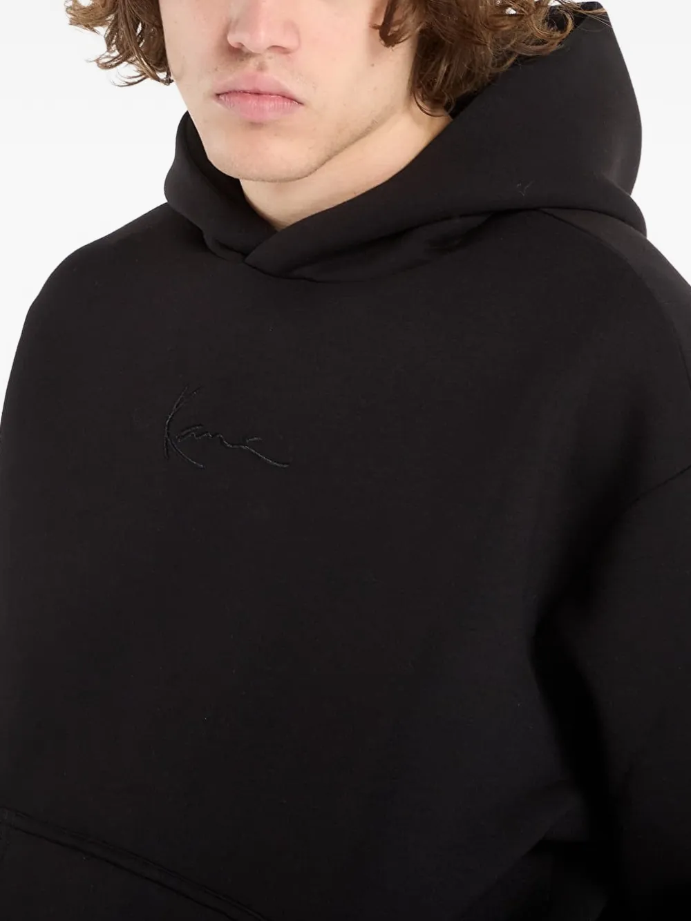 karl kani Scuba Os hoodie met geborduurd logo Zwart