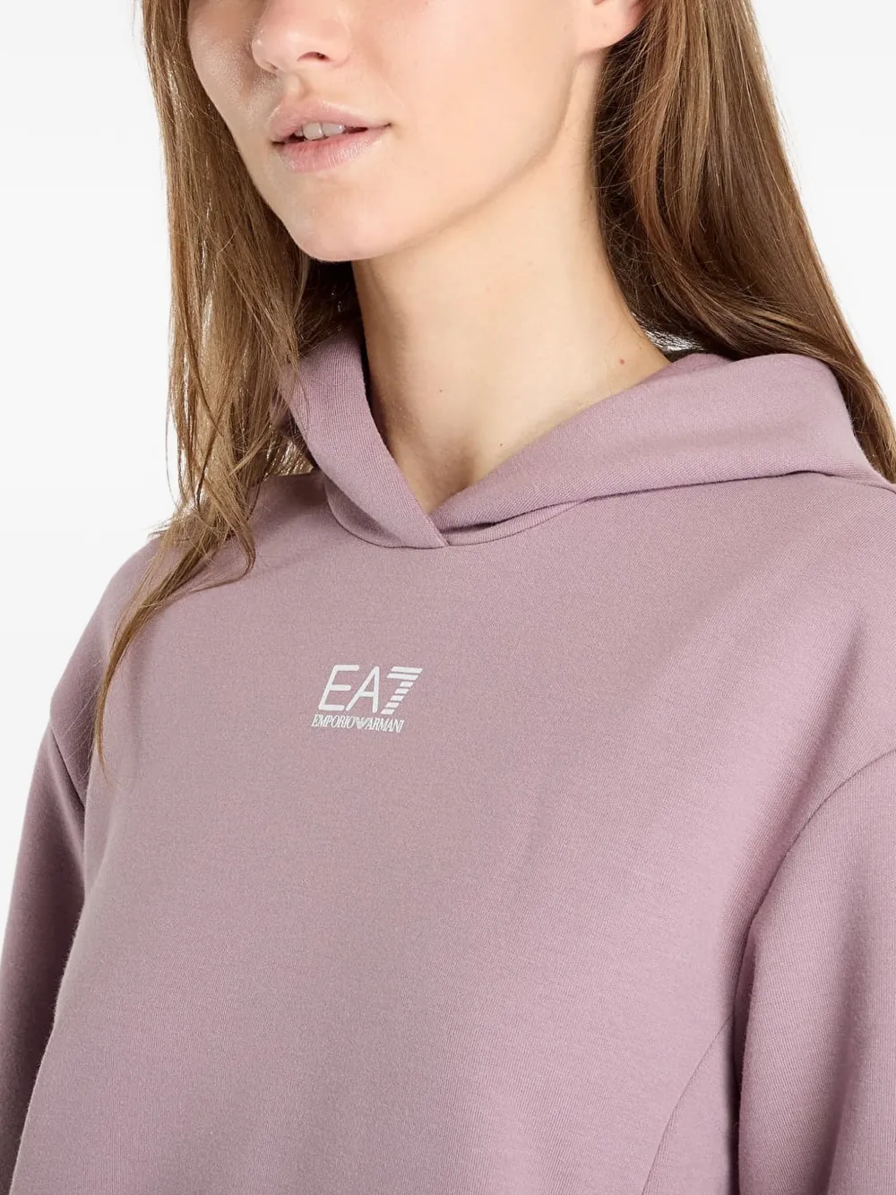 Ea7 Emporio Armani Hoodie met logoprint Roze