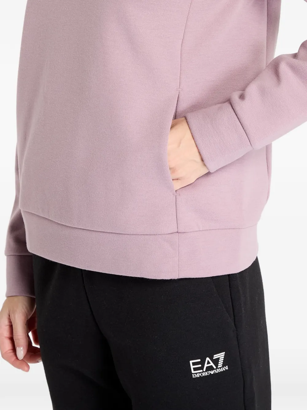 Ea7 Emporio Armani Hoodie met logoprint Roze