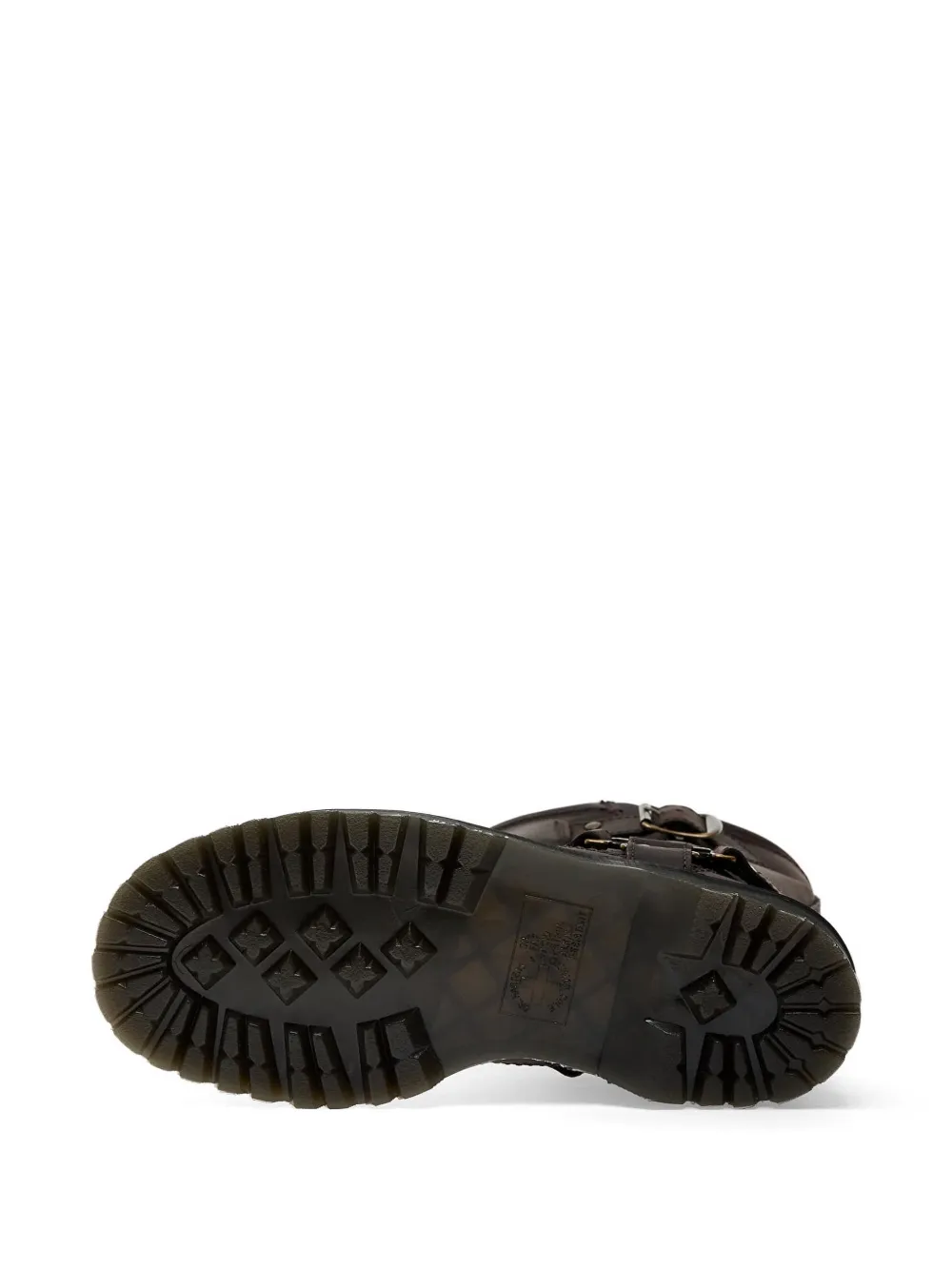 Dr. Martens Buckle-strap Leather Boots In Multi