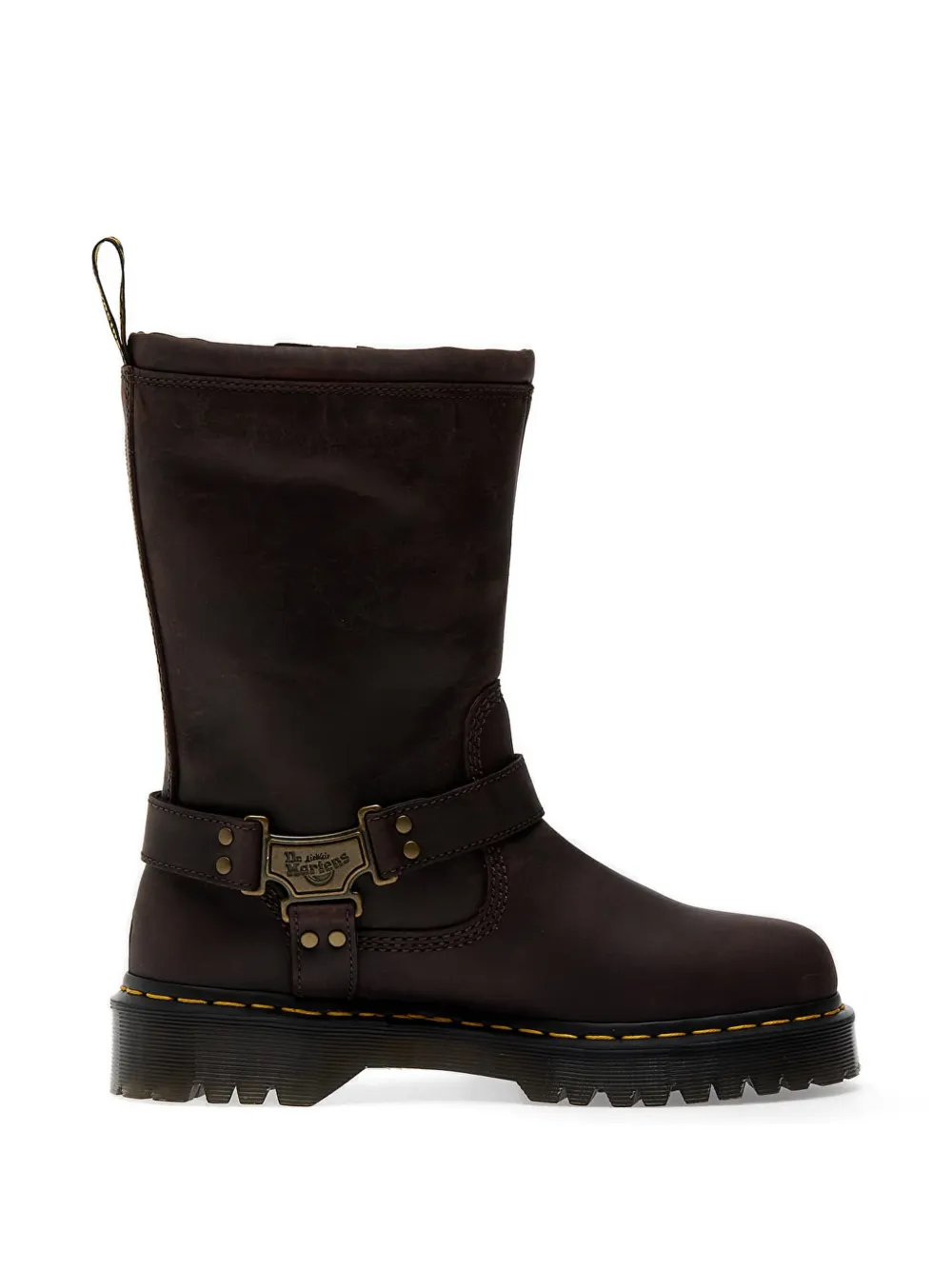 Dr. Martens Buckle-strap Leather Boots In Multi