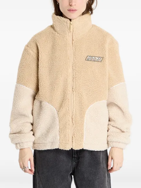 karl kani chamarra teddy con diseño color block