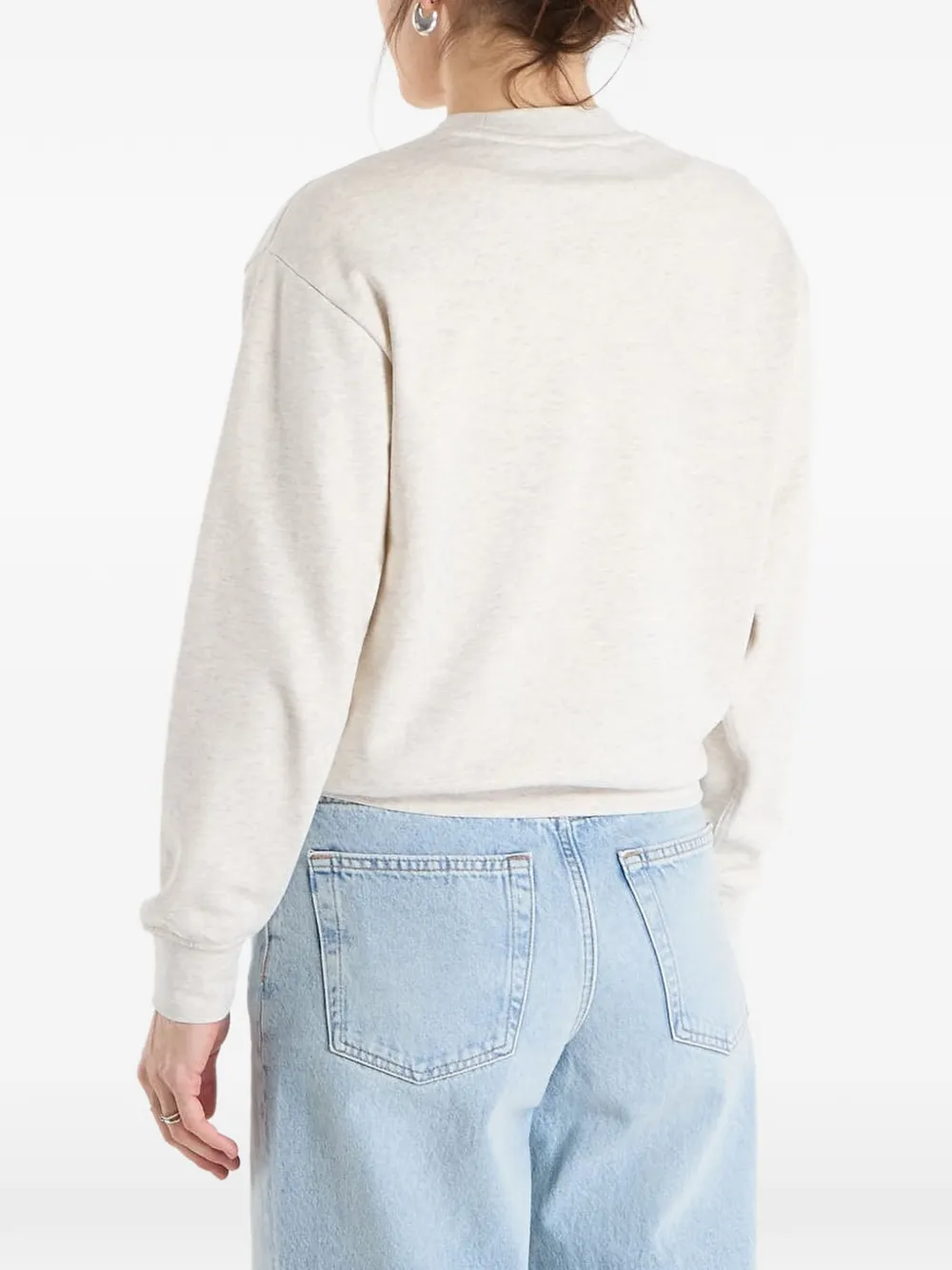 Calvin Klein Logo-embroidered Sweatshirt In White