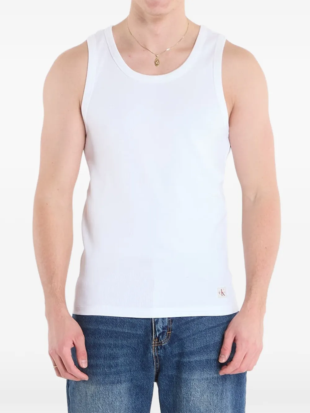 Calvin Klein ribbed-knit vest - Bianco