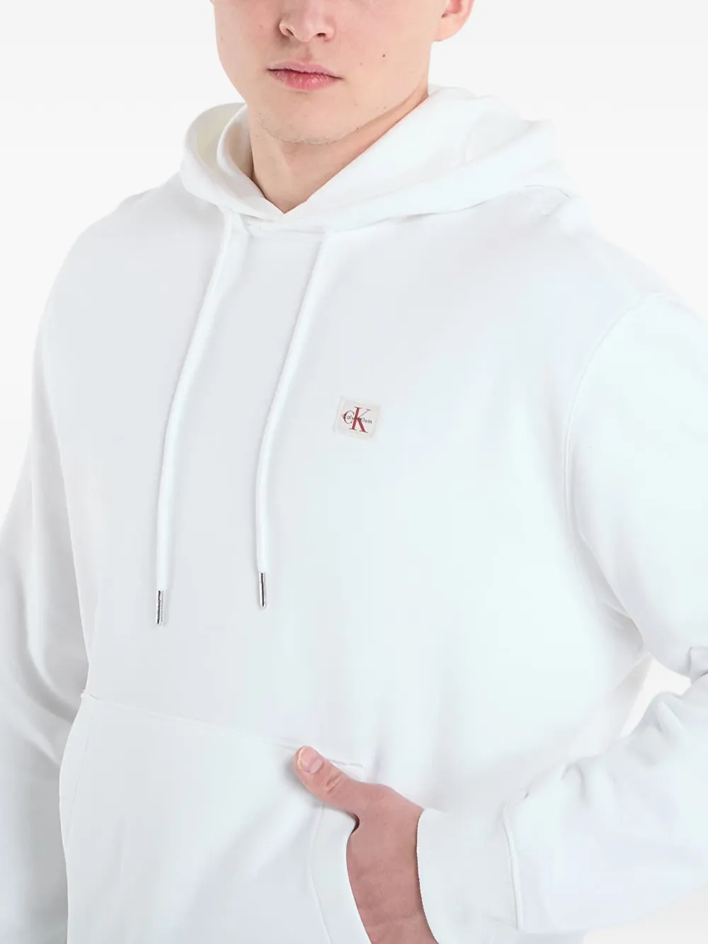 Calvin Klein Terry hoodie met monologo Wit