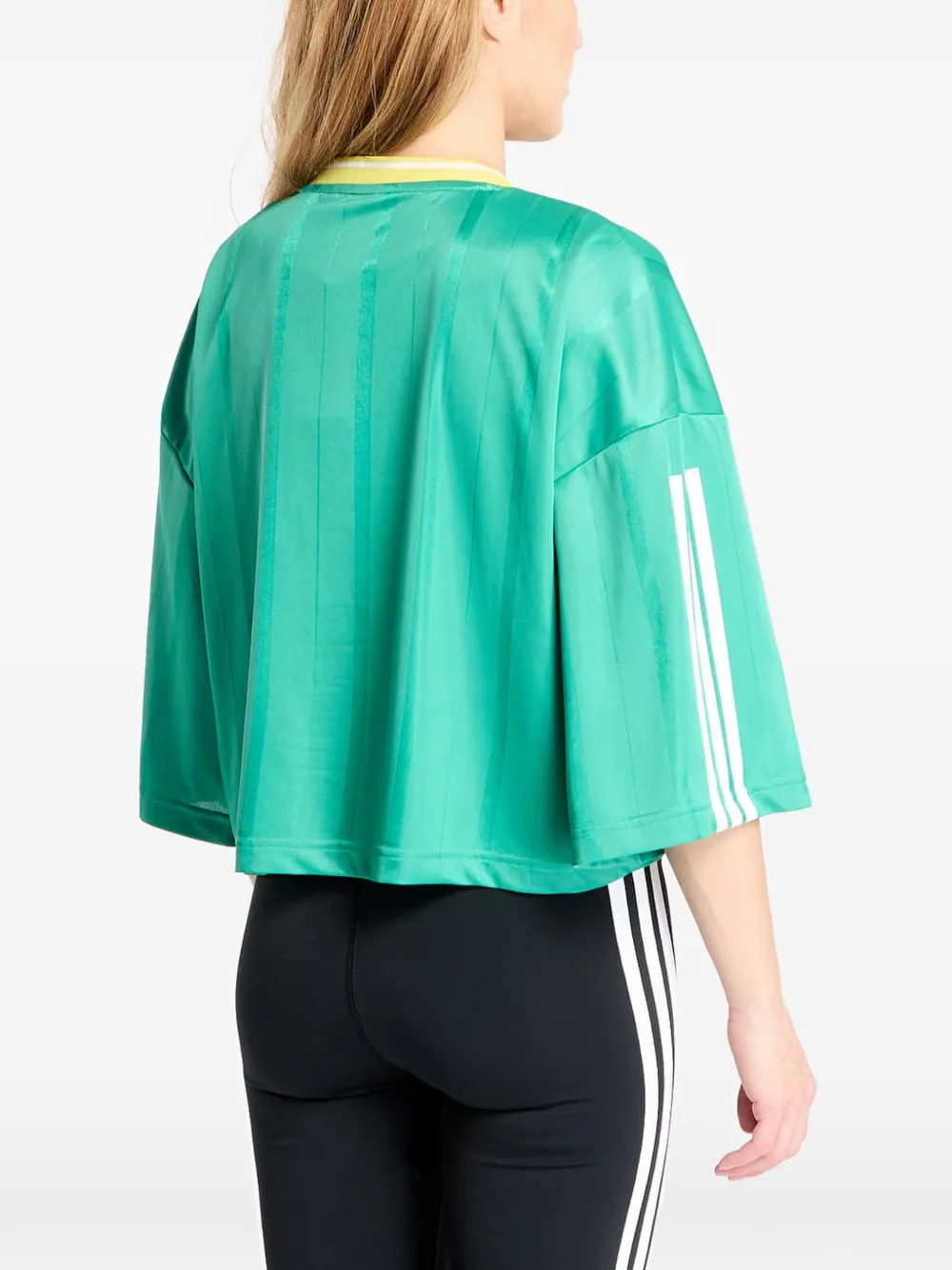adidas Oversized jersey met drie strepen Groen