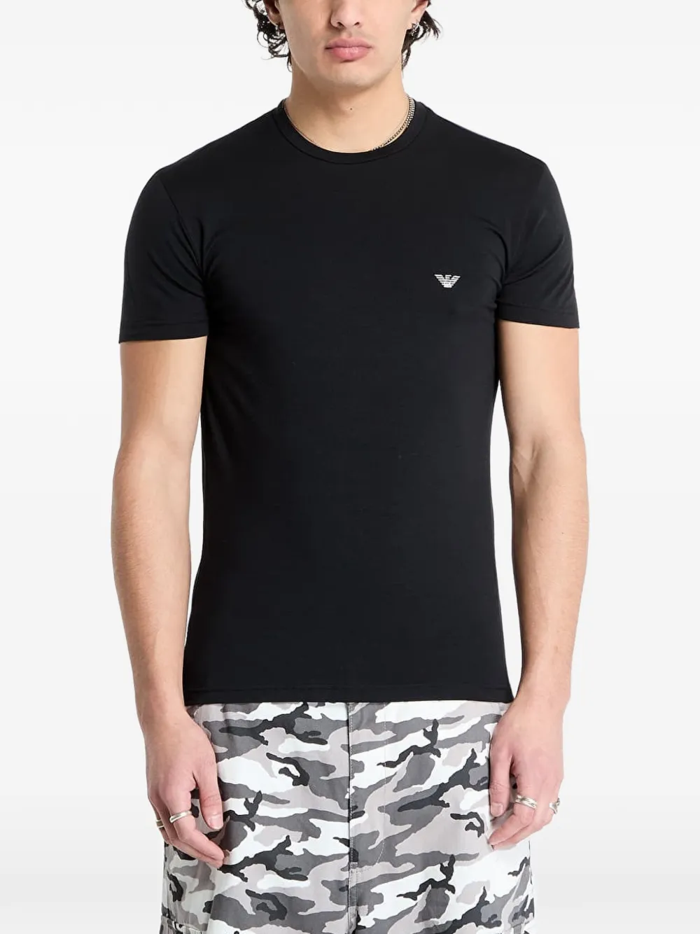 Ea7 Emporio Armani logo-patch T-shirt - Nero