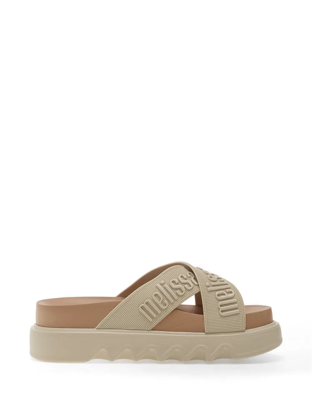 Melissa Cross M Lover logo-embossed slides - Nude