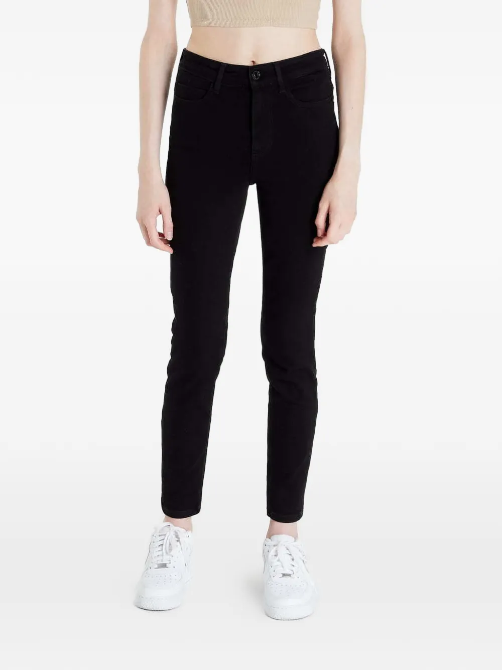 GUESS USA Jeans Reborn con applicazione - Nero