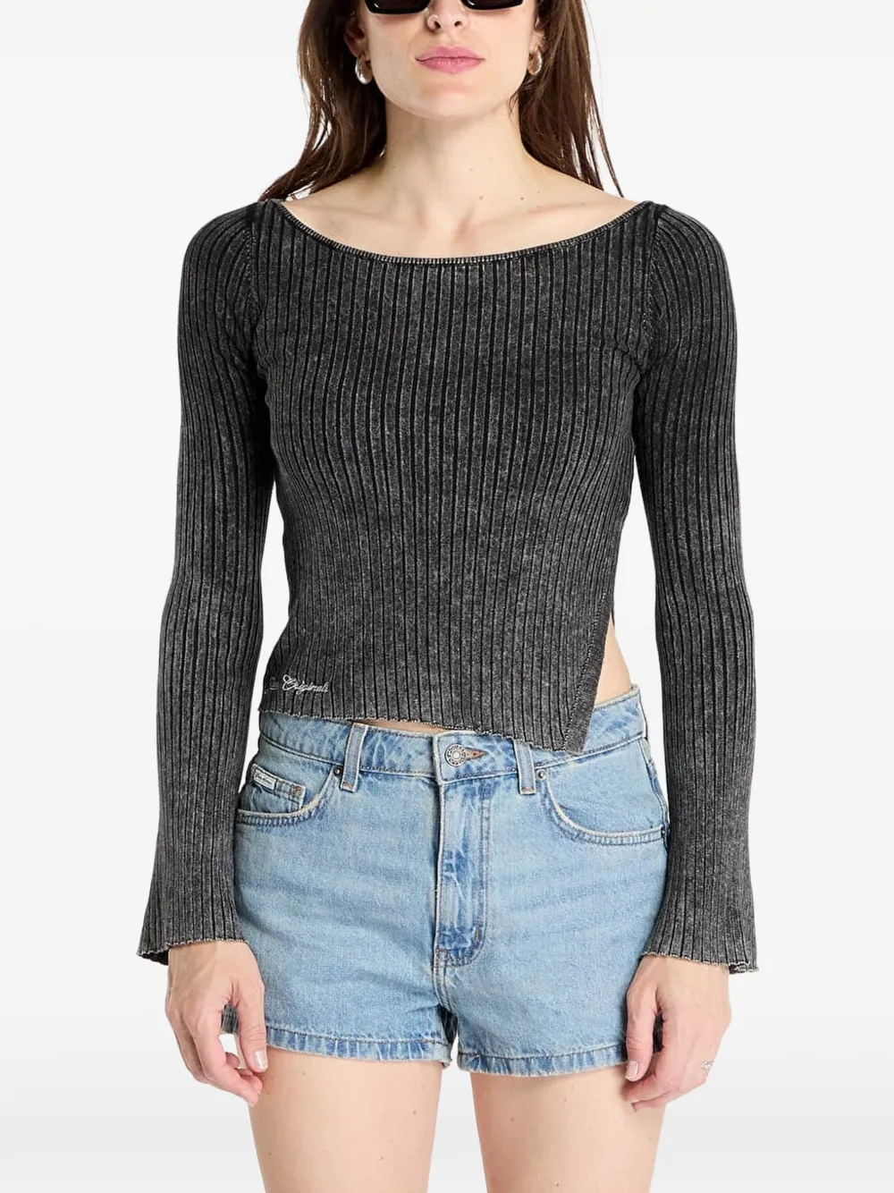 GUESS USA ribbed-knit sweater - Nero