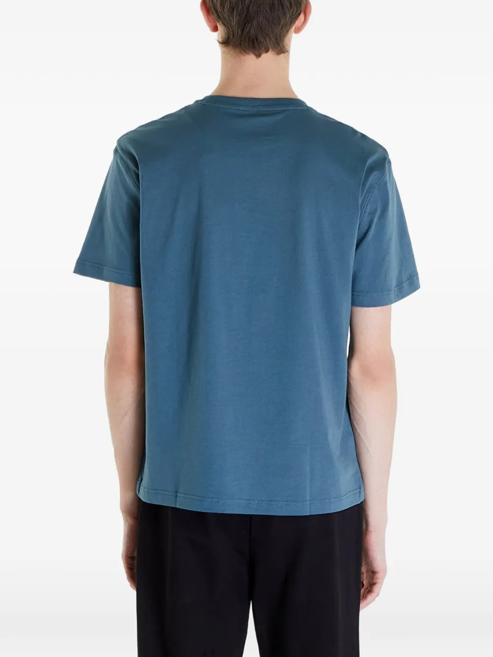 Ea7 Logo-patch T-shirt In Blue