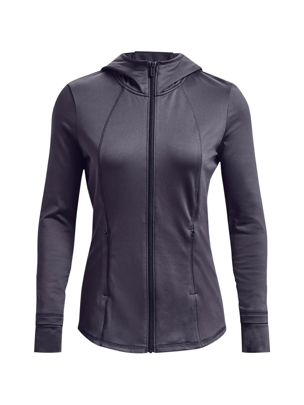 Under Armour Hooded Zip-up Jacket In Black
