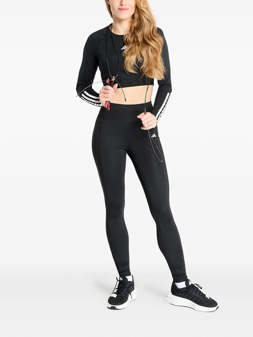 adidas Legging met logoprint Zwart