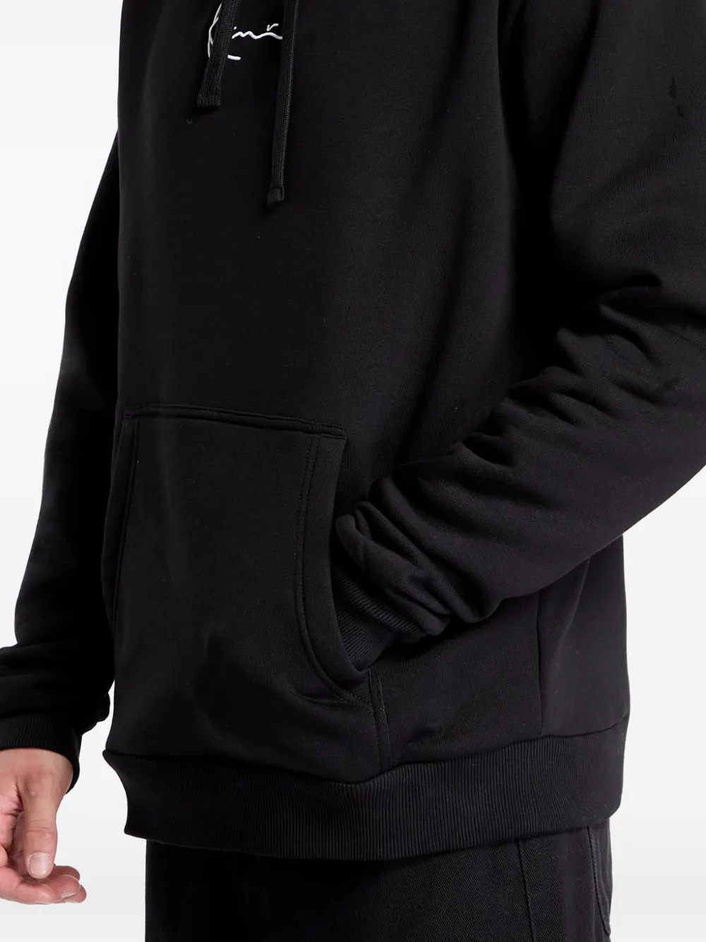 karl kani Hoodie met geborduurd logo Zwart