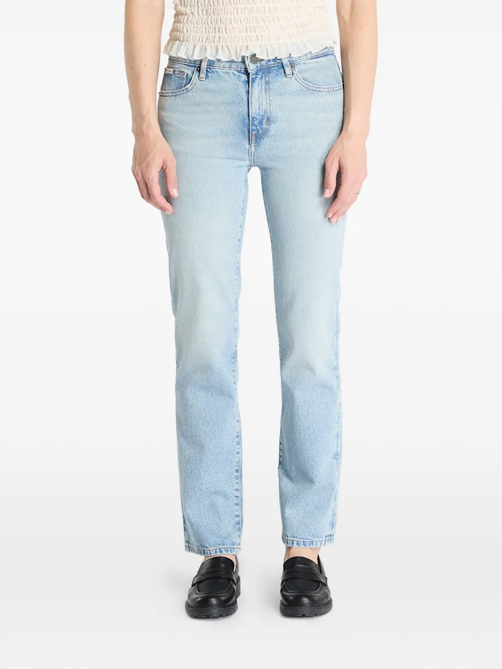 GUESS USA faded-wash jeans - Blu