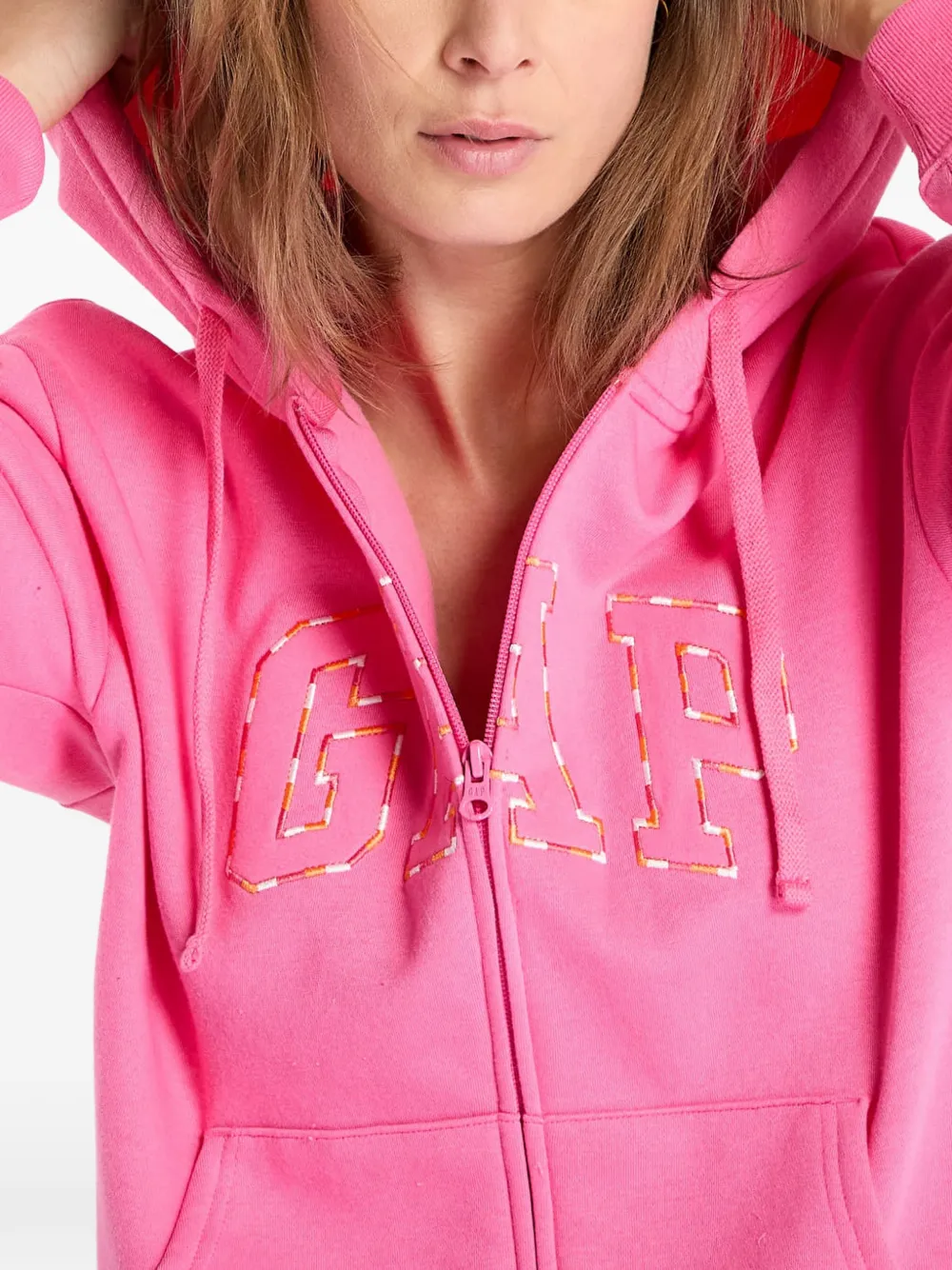 GAP ジップアップ パーカー | ピンク | FARFETCH JP