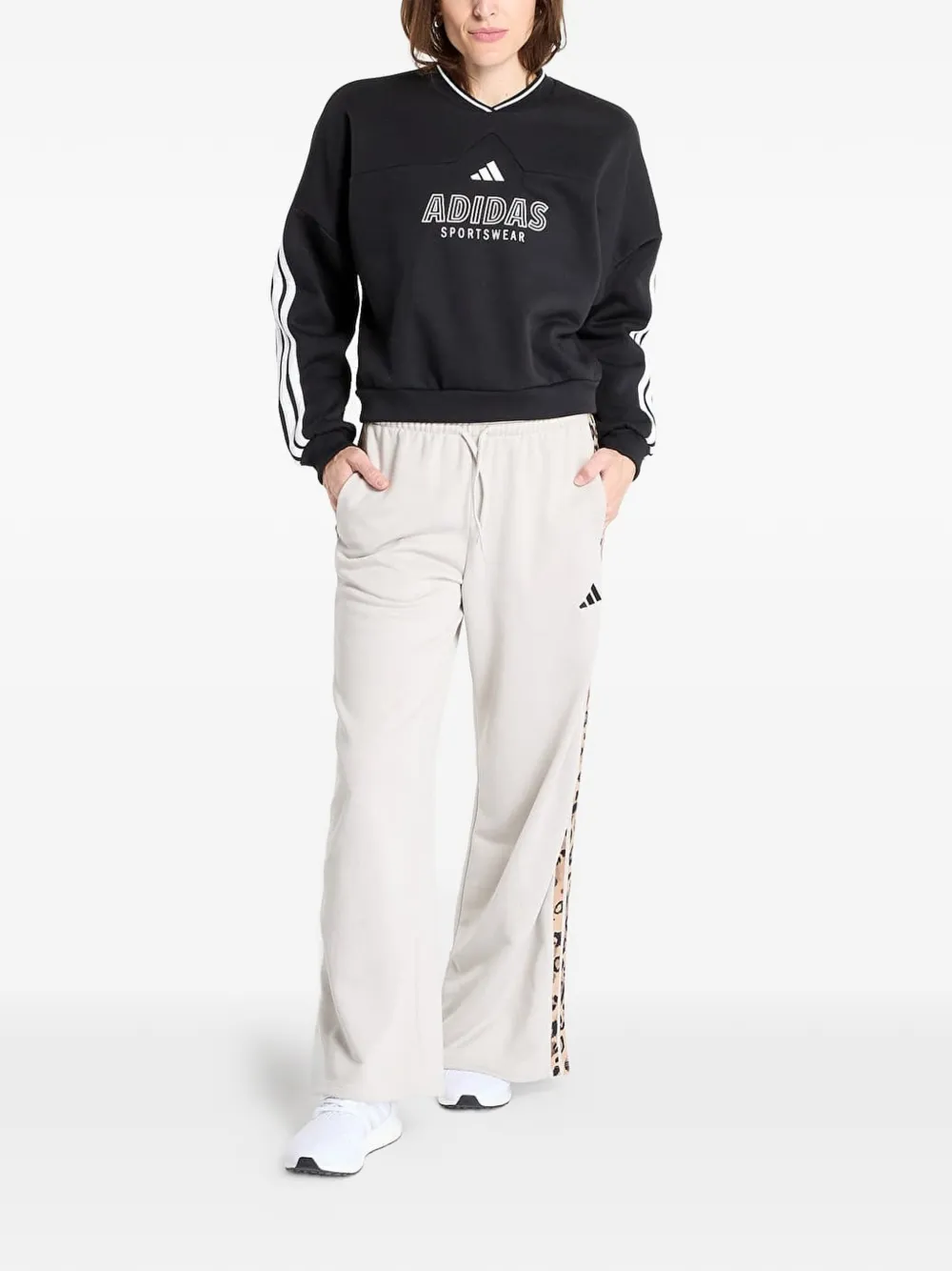 adidas Sweater met logoprint Zwart