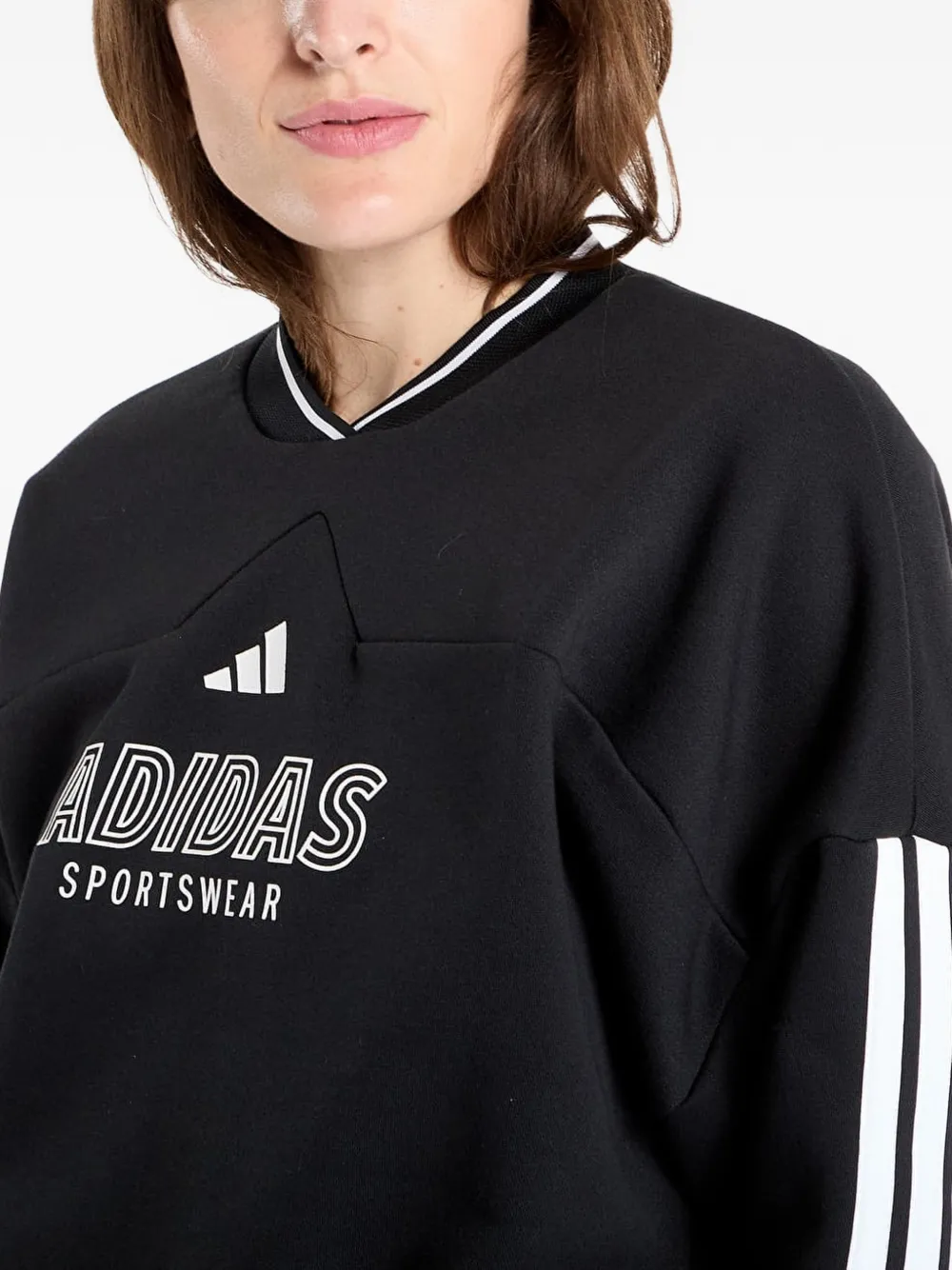 adidas Sweater met logoprint Zwart