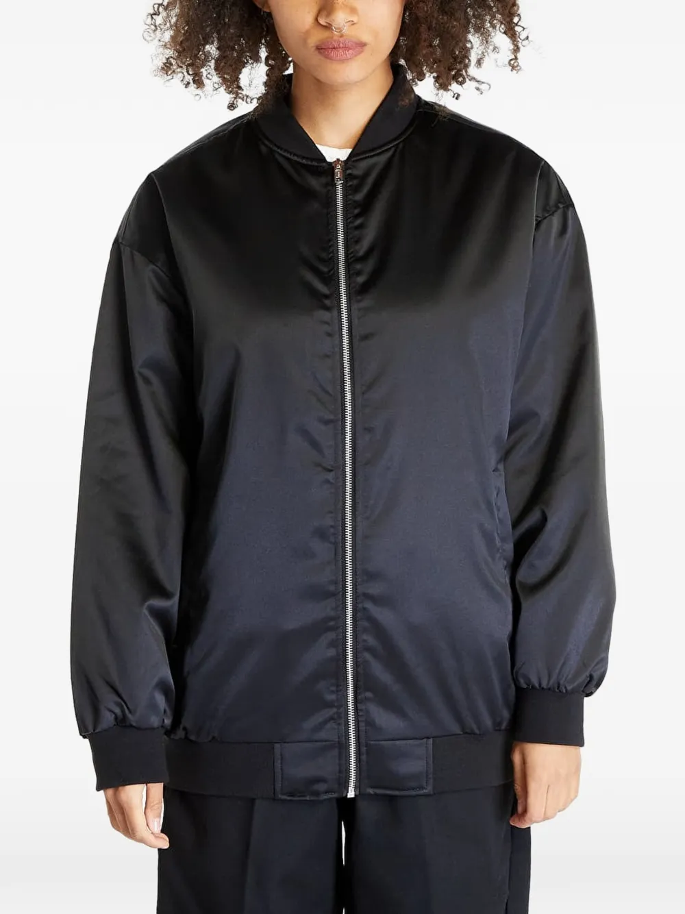 Urban Classics Bomberjacke mit Reißverschluss - Schwarz