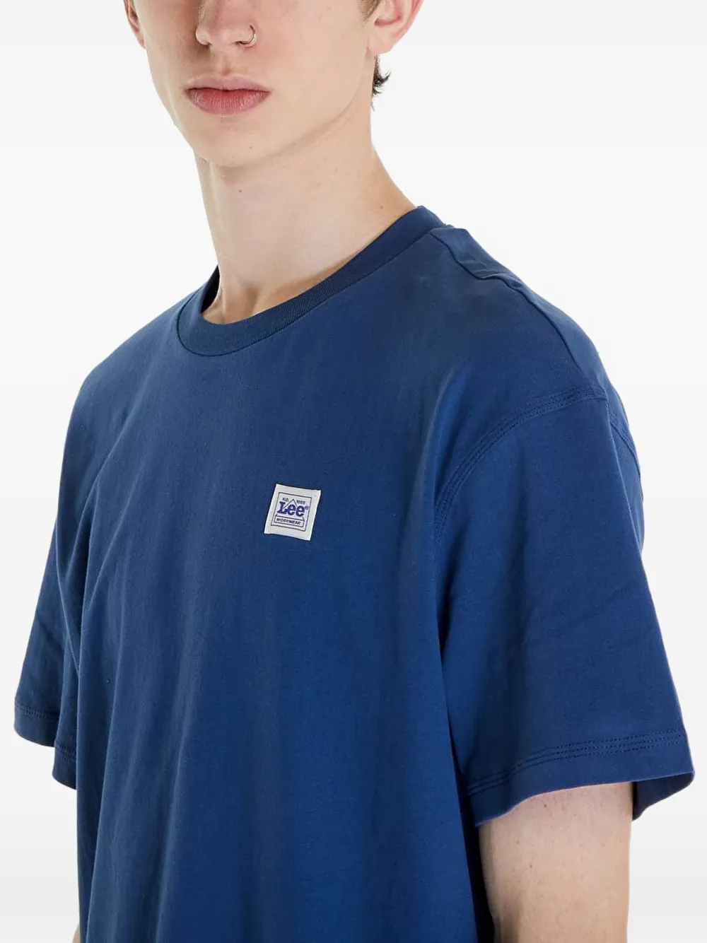 LEE T-shirt met logopatch Blauw