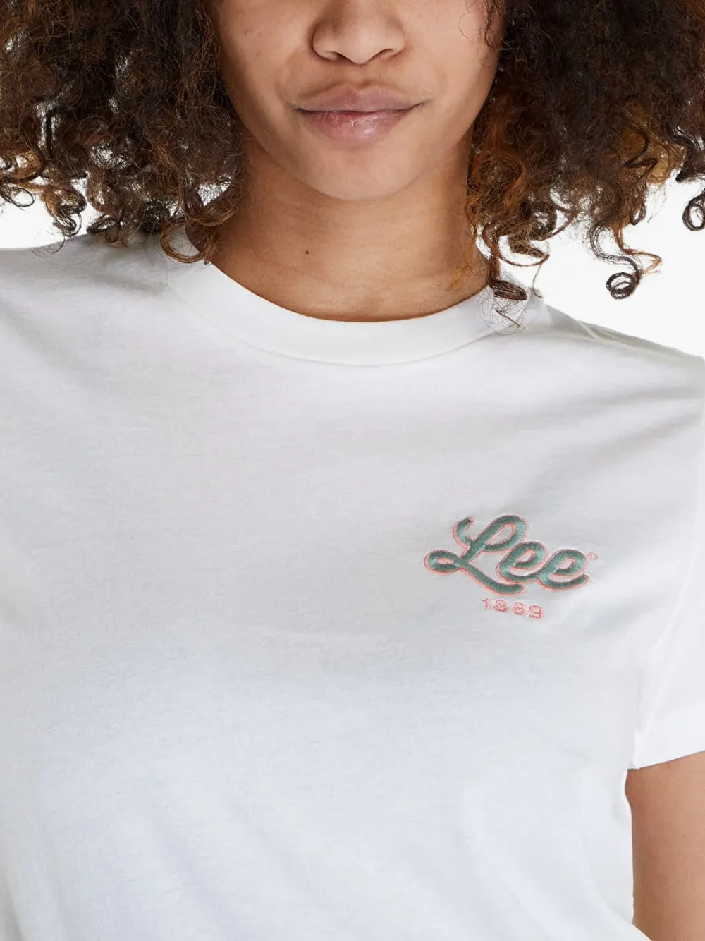 LEE Katoenen T-shirt met logoprint Wit