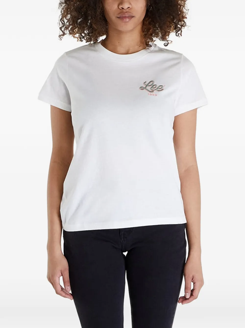 LEE T-shirt in cotone con logo - Bianco