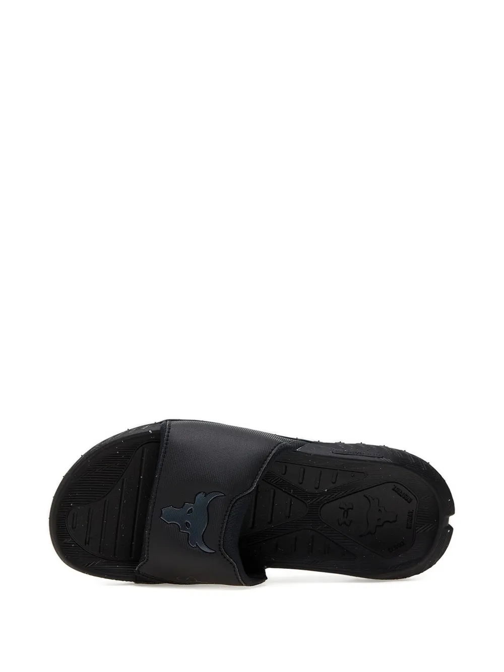 Under Armour Project Rock slippers met logoprint Zwart